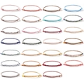 Handmade woven cotton friendship bracelets in various colors with adjustable tassel cords - 27-Piece Set (X-S25052901A)