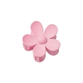 Pink matte flower hair claw clip with cutout petals made of durable acrylic resin - Solid - Matte Pink