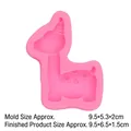 Pink silicone giraffe mold for dinosaur themed fondant cakes and chocolate baking DIY - Style 6 / Pink