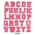 5.5cm Rose Red Chenille Alphabet Set 26pcs