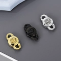 Tre fermagli a teschio in acciaio inossidabile nelle finiture oro, nero e argento - Stile Teschio 13mm