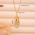 Gold finish sneaker pendant necklace with sparkling stones on a 45cm steel chain - Iced Out Sneakers Gold