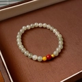 22# Hetian Jade Southern Red Amber Bracelet