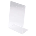 Présentoir à bijoux en acrylique transparent en forme de L avec trous pour boucles - Style E - L en Forme de Poreux Dense