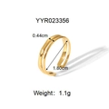 Detail view of adjustable bamboo design crown ring with 0.44cm width and 1.1g weight - Bamboo Style (YYR023356)