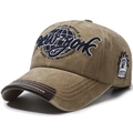 Cappellino New York marrone chiaro con ricamo 3D e visiera con dettagli in pelle - Cachi