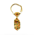 Easter pet necktie with mustard yellow bunny and egg patterns for cats and dogs - Mustard Yellow Carrot