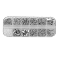 Silver DIY jewelry making kit with lobster clasps and jump rings in a plastic box - Silver (Boxed Accessories)