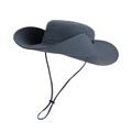 Dark grey outdoor sun hat with wide brim, waterproof fabric and adjustable chin strap - 11.5cm Wide Brim / Dark Gray