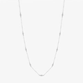 Elegante collana girocollo in argento sterling s925 con sette cristalli rotondi lucidi - Argento 925 / Argento