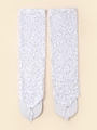 Weiße Spitzen-Armstulpen mit Blumenmuster und glitzernden Strasssteinen für Damen - Vollständiger Strass-Stil / Weiß