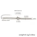 Poliertes silbernes Edelstahl-Armband mit Knotendesign und verstellbarer Schließe - E151 - Stahlarmband 17+5 Cm