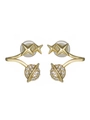 Pendientes de flores celestiales doradas con estrellas y diseño de planeta brillante - Estilo D/Planeta Estrella / Dorado