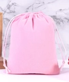 Elegant pink velvet drawstring pouch jewelry packaging on a marble background - 10*12cm Pink Velvet Pouch-9*9*1.6cm