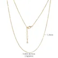 1.3mm gold minimalist thin copper chain necklace with lobster clasp 46+4cm - Gold S-0031 (50cm)