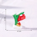 Miniature Christmas road sign with Merry Christmas text and gift box, 5.7cm resin figure - No.6 Hanging Road Sign