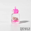 Mini bouteille décorative en acrylique avec sable rose et coquillage pour porte-clés - Bouteille Dérivante Lumineuse (Magenta)