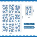 Blue gradient snowflake static window clings set of 9 sheets measuring 60x90cm in total - SK2346-Blue Gradient Snowflakes / Blue