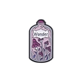 Broche en émail avec champignon violet et étoiles dans un flacon de potion magique Wonder - Potion au Champignon Violet
