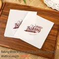 Pack of 100 white kraft toast bags 18x19cm with handmade baking logo and greaseproof lining - Baking Handmade Printed / 18*19CM / White