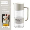 Huilier en verre gris fumé 550ml, hauteur 18,6cm avec bouchon auto et graduation - 550ml / Gris Fumée