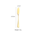 Golden stainless steel butter knife with 14.8cm length and polished metallic finish - Gold