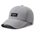 Lightweight light grey sports baseball cap with quick-dry fabric and sports label - Adjustable / Light Gray