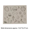 Sonnenblumen-Silikonform für Fondant und DIY-Backen, Größe 13,2x10,4x1cm - Grau