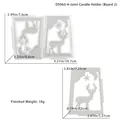 Detailed dimensions of deer and snowflake silicone mold pieces for DIY candle holders - D5963-4 Reindeer Silicone Mold