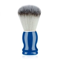 Men's shaving brush with ergonomic dark blue resin handle and soft synthetic bristles - Blue Handle Style / Blue