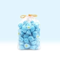 Blue scent booster beads in white daisy pouch with orange ribbon tie for laundry - 30pcs Blue Pack