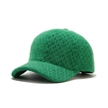 Gorra de béisbol de punto verde esmeralda en lana gruesa y cálida para el invierno - Talla única / Verde
