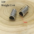 Macro shot of 15mm vintage silver braided metal end caps for DIY jewelry making - 32# (Tubular Woven)