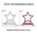 Moldes de silicona con forma de estrella para resina DIY en dos tamaños geométricos - Molde de Ornamento 3D Estrella