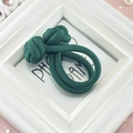 Élastique à cheveux double brin durable avec nœud sphérique vert foncé - Vert Foncé