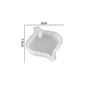 Translucent silicone resin mold for DIY vintage oval pendant measuring 6cm by 7.5cm - c-Tag-03 (Retro Style) / Semi-transparent White