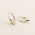 Elegante 925 Sterling Silber Tropfenohrringe mit polierter Metallic-Oberfläche für Damen - 925er Silber / Weißgold