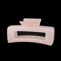 Frosted peach pink rectangle hair claw clip with matte finish and gold spring - 10.5CM/Pink/Jelly Matte/Bulk