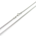 Slanke zilveren roestvrijstalen slangenketting breedte 2,5mm en lengte van 550mm - Zilver 2.5mmx550mm(KN203766-Z)