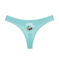 Tanga sin costuras azul claro con estampado de cerezas y Like Cherry Bomb - S / Estampado de Cereza / Verde fruta