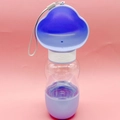 Portable pet water bottle in sky blue with locking switch and hanging rope strap - Cloud Style Food Storage Purple