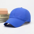 Bright blue quick-dry baseball cap with laser-cut perforations for outdoor sports - Adjustable / Sapphire Blue