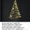 Golden Christmas tree and snowflake static window stickers for festive glass decoration - Gold Christmas Tree 7 / Small / Gold