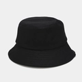 Classic black bucket hat in durable cotton twill fabric with reinforced stitching detail - M (56-58cm) / Black