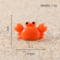 Miniature orange crab figurine for micro landscape DIY and dollhouse beach decoration - Crab