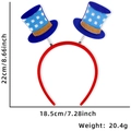 Oktoberfest festive headband with blue plaid hats and red frame for party costumes - Grid Top Hat Style