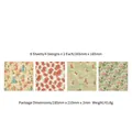 Papel decorativo vintage navideño con motivos de ángeles y flores, 165x165mm, 8 hojas - Canción de Amor de Navidad