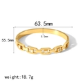 Paramètres de taille détaillés du bracelet en acier inoxydable plaqué or 18 carats - Style Nacre Blanche (TB7085-WT)