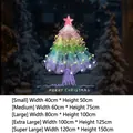 Regenbogen Weihnachtsbaum Fensterfolie in verschiedenen Größen für festliche Glasdeko - Kleine Größe【40*50CM】 / Regenbogen Weihnachtsbaum