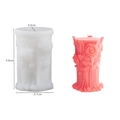 Cylindrical rose bouquet candle silicone mold with pink floral embossed finish details - Style 4 Rose Basket Mold